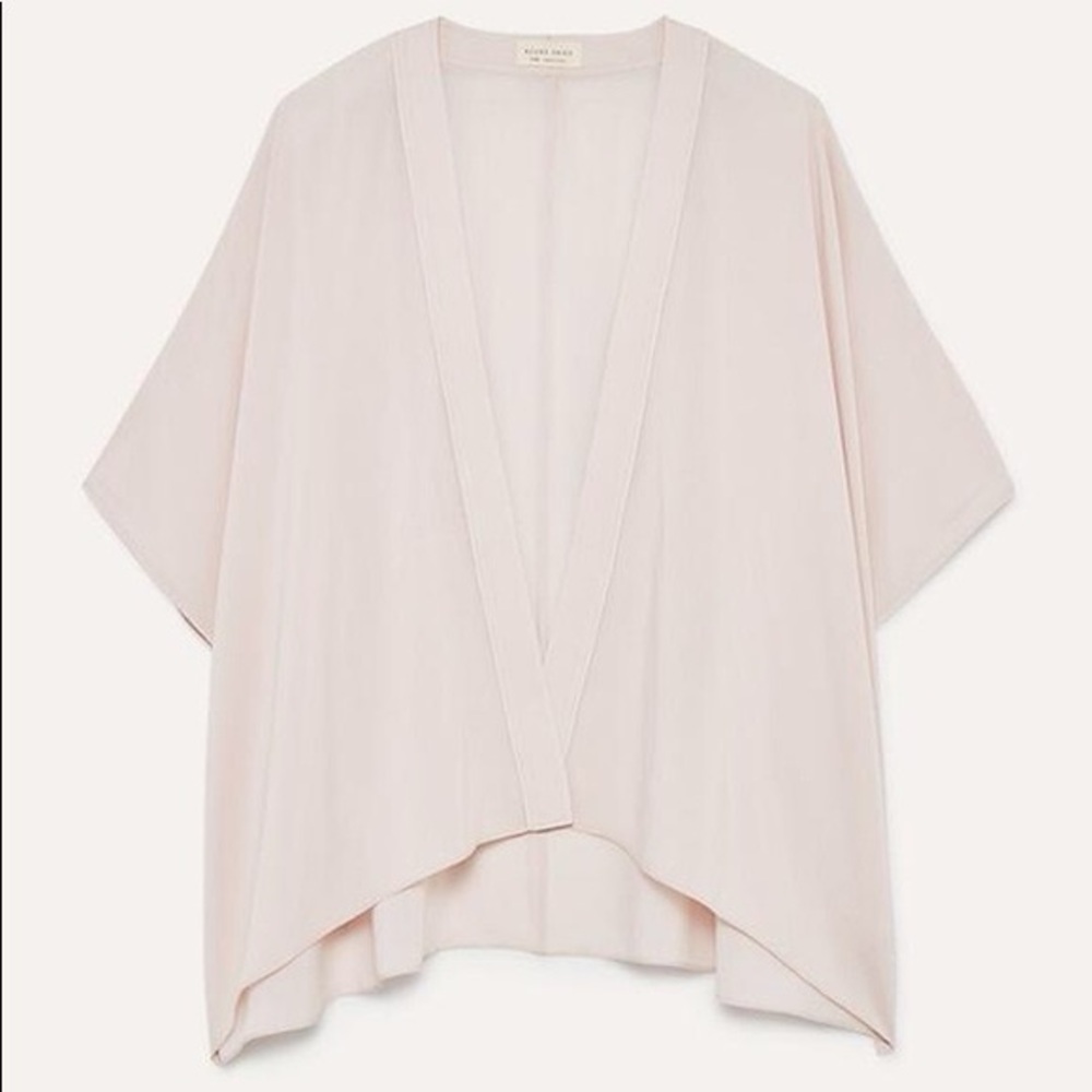 Azure Skies (Aritzia) kimono blush pink soft and silky